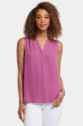 NYDJ Mouwloze Pintuck Blouse