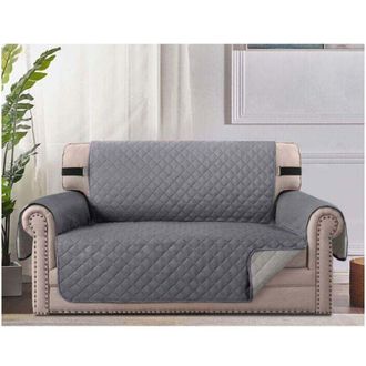 OEM (gris, 3 Plazas) Funda De Sof&aacute; Impermeable Funda Protectora Para Sill&oacute;n