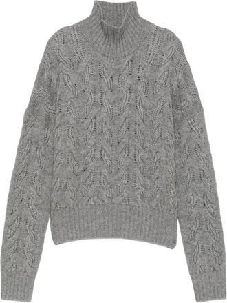 Max Mara Maglia Canottiera Top - Dames - Coltruien - Grijs - L - Wol - Truien & Vesten