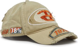 Diesel Baseball cap with embroidered patches - Caps - Man - Brown