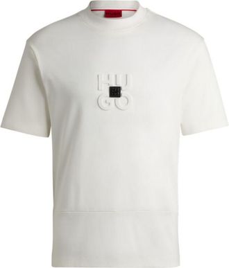 HUGO BOSS Interlock-cotton T-shirt with stacked logos