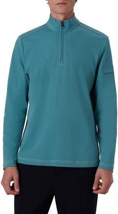 Bugatchi Quarter Zip Knit Pullover in Peacock at Nordstrom Rack, Size Xx-Large
