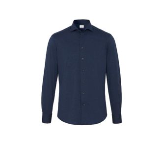 Traiano French Collar Shirt - Heren - Casual Overhemden - Blauw - XL - Katoen - Overhemden