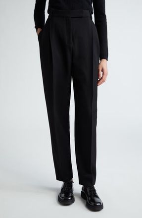 Nellie Partow Bacall Virgin Wool Pants in Black at Nordstrom, Size 10