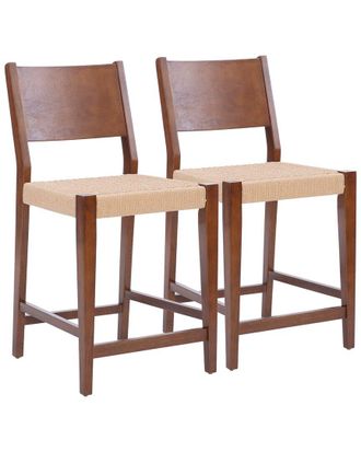 Linon Cosgrove Counter Stool With Rope Seat