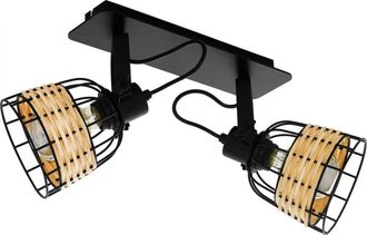 Eglo Eglo Iluminaci&oacute;n Regleta Rattan Y Acero Anwick 1 2xe27