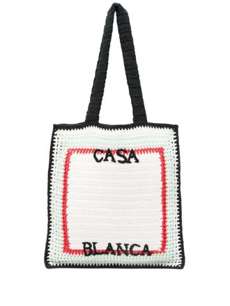 Casablanca Lou Tote Tasche mit bestickten Logo