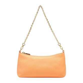 Coccinelle Aura Schoudertas - Dames - Schoudertassen - Oranje - ONE Size - Leer - Tassen