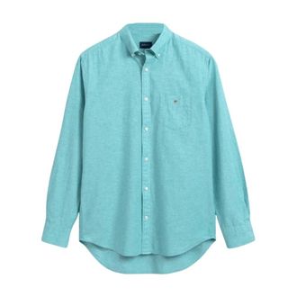 GANT Klassiek Gesneden Overhemd - Heren - Zakelijke Overhemden - Blauw - XL - Katoen - Overhemden