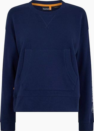 Timberland Womens Crew Neck Long Sleeve Kangaroo Pocket Sweatshirt - Navy - Size: 10