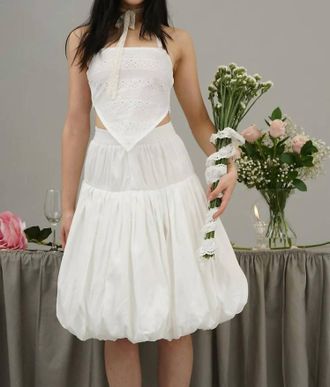 Zemeta Whip Balloon Skirt In White