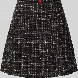 HUGO BOSS Mini-Rock aus Bouclé mit Wollanteil Modell RABLUMI in Black, Größe 38
