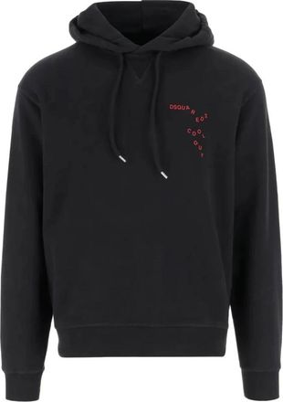 Dsquared2 Felpa - Heren - Hoodies - Zwart - L - Hoodies & sweatvesten