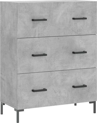 vidaXL Sideboard Concrete Grey 69.5x34x90 cm Engineered Wood Vidaxl