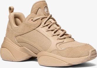 Michael Kors Bowie Mixed-Media Trainer