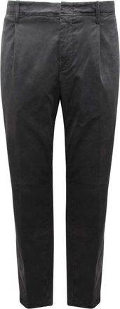 PESERICO Donkergrijze Broek Gemaakt in Itali&euml; - Heren - Slim Fit Broeken - Grijs - 2XL - Broeken