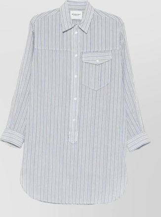 Isabel Marant striped cotton shirt mini dress