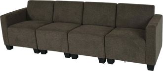 Hhg Sof&aacute; Modular 4 Plazas Lyon, Tela/textil, Marr&oacute;n