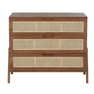 Maisons du monde C&oacute;moda de rejilla de rat&aacute;n con 3 cajones 100 cm
