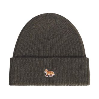 Maison Kitsun&eacute; Gorro Baby Fox - Accessories - Hombre - Verde - ONE SIZE