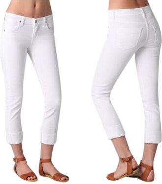 Citizens Of Humanity Dani White Cropped Straight Leg Jeans Size 27/69