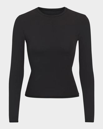 SKIMS Fits Everybody Crewneck Long-Sleeve T-Shirt