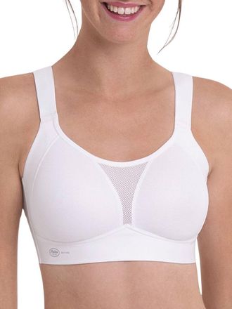 Anita Womens Smart Control Sports Bra - White polyamide - Size 36F