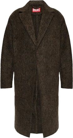 Diesel W-Hull Jas - Heren - Mantel - Bruin - XS - Wol - Jassen