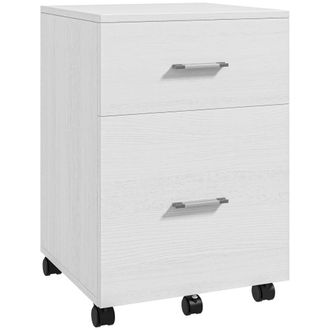 HOMCOM Cajonera de escritorio 39.5x39x58.5 cm blanco