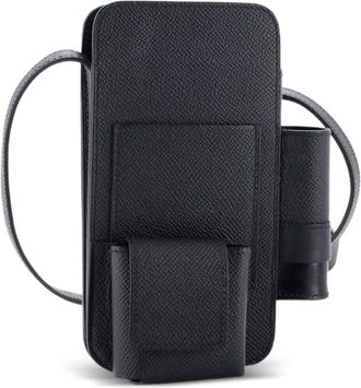 Herm&egrave;s Clutch Hermesway Phone Case Crossbody Bag Epsom - Nero