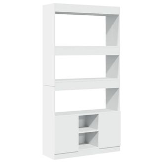 Berkfield Home Highboard&not;White 92x33x180 cm Engineered Wood in White | Size: 92 x 33 x 180 cm