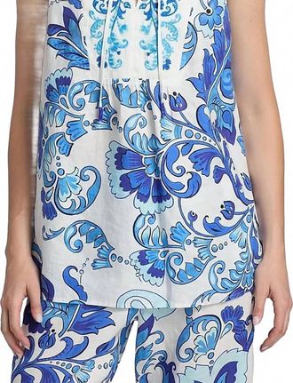 Johnny Was Linen Yoke Tank Tunic In Naidda