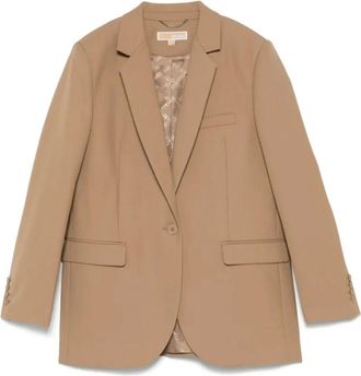 Michael Kors Casual Bruin Mensy Blazer - Dames - Blazers - Bruin - XL - Polyester - Jassen