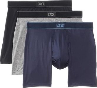 Saxx Underwear Daytripper Boxer Brief Fly 3-Pack Mens Underwear Black/Grey/Navy : 2XL, Elastane/Polyester