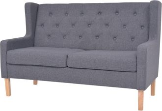vidaXL Sof&aacute; De 2 Plazas De Tela Gris Vidaxl