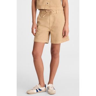 Madewell Drawstring Airy Denim Shorts in Fawn at Nordstrom, Size 23