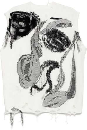 JNBY Gilet con motivo jacquard - Bianco