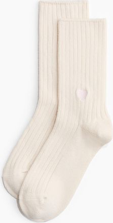 H&M Gerippte Socken - White