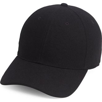 Rag & Bone Miles Wool Blend Baseball Cap in Black Wool at Nordstrom