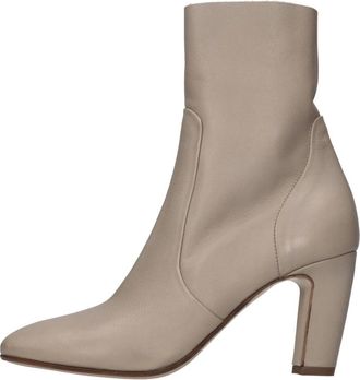 Strategia A5911 Enkelboot - Dames - Laarzen met Hak - Beige - 37 EU - Leer - Schoenen