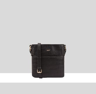 Paul Costelloe Womens Hannah Leather Cross Body Bag - Black - One Size