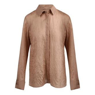 Max Mara Overhemden, Dames, Beige, L, Eloisa Shirt