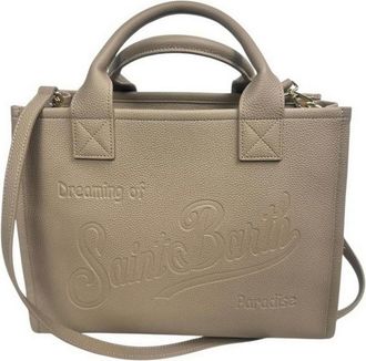 MC2 Saint Barth Tassen, Dames, Beige, ONE Size, Leer, Vanity Large Bag