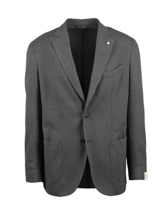 L.B.M. 1911 Grey Virgin Wool Rounded Jacket