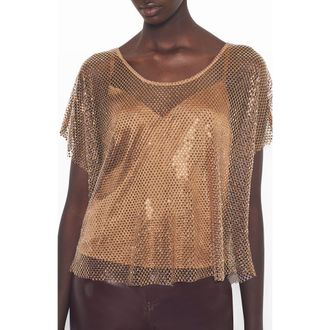 AS by DF Nadine Top in Rose Gold at Nordstrom, Size Xx-Large
