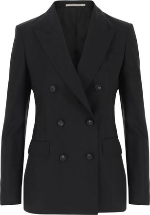 Tagliatore Stretch Wool Double-breasted Jacket - Dames - Blazers - Blauw - M - Jassen