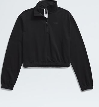 The North Face Womens Better Terry 1/2 Zip Pullover In Tnf Black