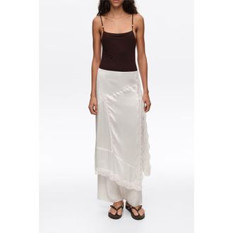 Bimba & Lola Viscose Lace Skort in Off White at Nordstrom, Size 42