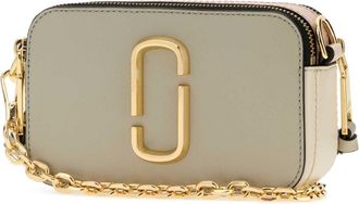 Marc Jacobs Womens The Snapshot Crossbody Bag Beige Leather