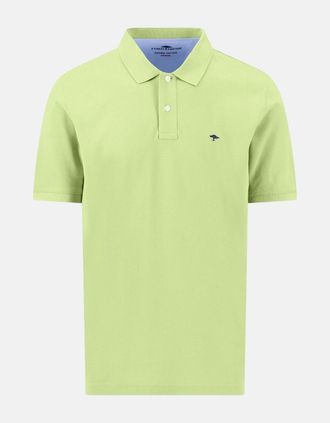 Fynch-Hatton Mens Premium Cotton Fine Textured Polo Shirt Pear - Green - Size: 38